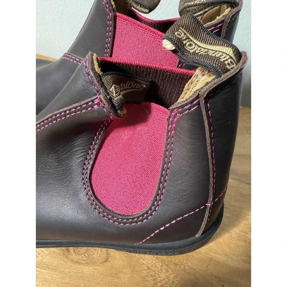 Blundstone 1410 Boots Big Kids US 4 Leather Pull-On‎ Chelsea AU 3 Black Pink
